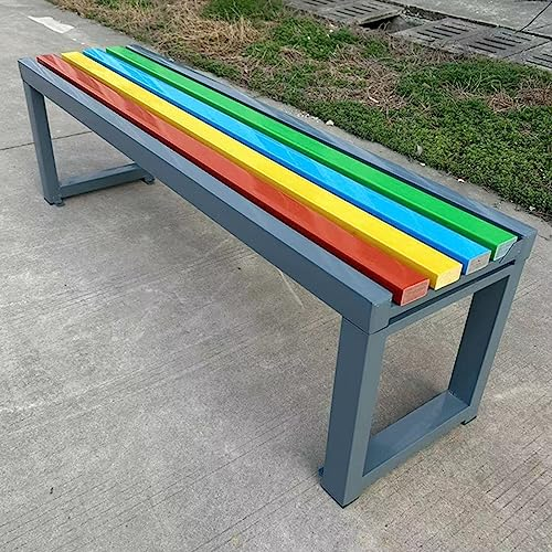 YVYKFZD 2-Sitzer-Gartenbank Aus Holz, Modische, Wetterbeständige Sitzbank Parkbank, Verzinktes Stahlrohr, Rostfreier Metall Terrassenbank, Outdoor-Sitzbank, Einfach Zu Montieren Für Terrasse, Rasen (