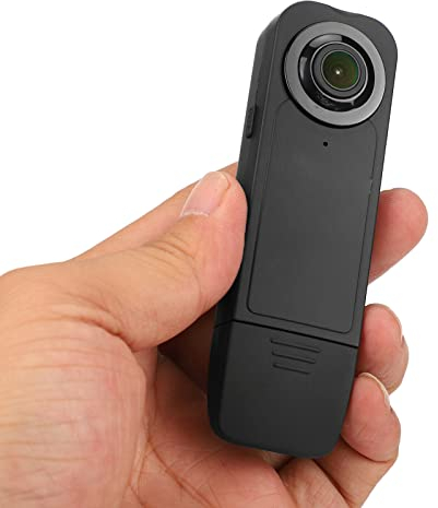 Mini Cámara Corporal con Guardado Automático, HD 1920x1080P, 6 Horas de Duración de la Batería, Cámara con Clip Trasero para Aplicación de la Ley, Admite 256 GB