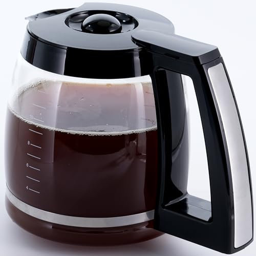 BESBARISTA Jarra de vidrio de repuesto, compatible con cafetera Cuisinart (12 tazas, sustituye a DCC-1200PRC)