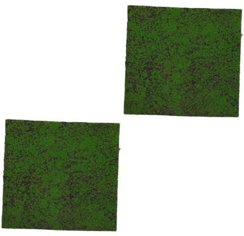 Cabilock 2st Synthetisches Gartengras Aquarium Lebensechte Grasmatte Outdoor-Matte Kunstrasenmatte Modell Rasenmatte Künstliche Matte Gefälschte Matte Grasteppich Beflockung Mini Lederrolle