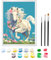 Zimrobin Peinture Numero Enfant 5 6 7 ans, au Numero d’art Peinture Enfant-Kit Peinture ​Enfant Comprend des Peintures Acryliques ​Cadre Photo et des 3 Pinceaux,18 x 24 cm (Poney dans les fleurs)