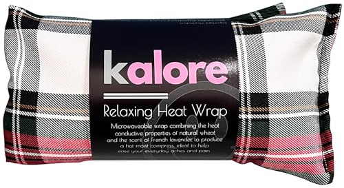 Wheat Bags Microwavable Neck and Shoulder Wrap - Relaxing Microwave Heat Pad for Comfort - Tartan Cotton Fabric with UK Wheat Bags Microwavable Unscented Compress by Kalore - Dress Stewart