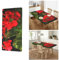 OUSIKA Rote Geranien Tischdecke, 152 cm, elastischer Rand, rechteckige Tischdecke, waschbar, Esstischdecken, Schutz für Party, Hochzeit, Cocktail, Bankett, Festival