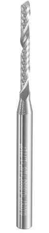 sourcing map Spiral Router Bit 2mm Cut Dia 1/8 Shank Up Cut Solid Carbide 1 Flute CNC End Mill Milling Bits for Wood Plastic Soft Metal (17mm Cut Length 45mm Long)