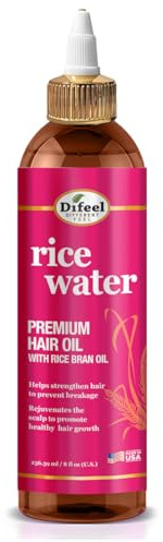 Difeel Rice Water Hair Oil Blend 8 oz. - Strengthening Rice Water Moisturizer for Hair