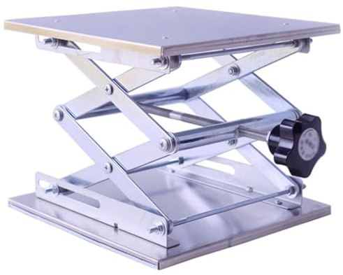 Manueller Hubtisch, kleine Aluminium-Hebebühne, Laborständer-Scherengestell, Hebevorrichtung mit beweglicher Last 5/10/15/20/25 kg, manueller Miniatur-Hubtisch for Laborlifte, Schulen(300*300mm)
