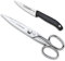 3 Claveles Línea EVO Set de Cocina, Tijeras Máster + Cuchillo de Verduras, Plata