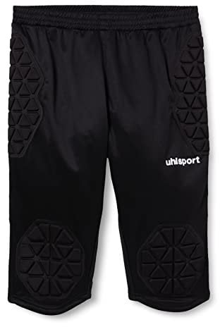 uhlsport Anatomic Goalkeeper - Pantaloni a 3/4 da Bambino, Bambini, 100562501, Nero, 128