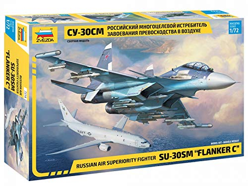 ZVEZDA 500787314 - 1:72 Sukhoi SU-30 SM - Plastikbausatz - Modellbausatz - Zusammenbauen - Bausatz - für Einsteiger - detailliert, unlackiert