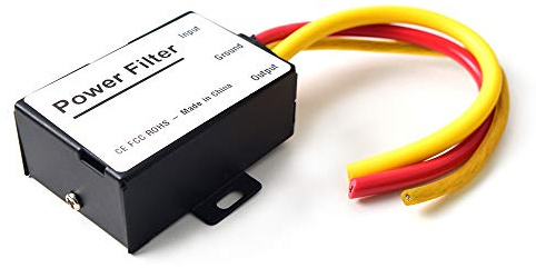 Car Power Filter EMI Noise Ground Loop Isolator Suppressor for Auto Stereo Audio Radio Stereos Amplifier Amp Speaker Equalizer Subwoofer 12V