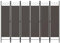 vidaXL Raumteiler Klappbar Freistehend Trennwand Paravent Umkleide Sichtschutz Spanische Wand Raumtrenner 6-TLG. Anthrazit 240x180cm Eisen Stoff
