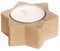 Hess Holzspielzeug 40032 - Teelichthalter in Sternenform, aus Holz, natur, ca. 3 cm, Dekoration für besondere Anlässe aus dem Erzgebirge
