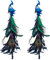 Weihnachtsschmuck, 2 Pack 19 langschwänziger Blauer Pfau Clip auf Baumschmuck(2 Pack)