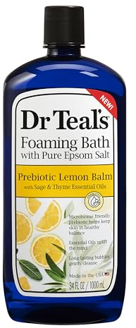 Dr.Teal's Foaming Bath with Pure Epsom Salt Prebiotic Lemon Balm 1000ML