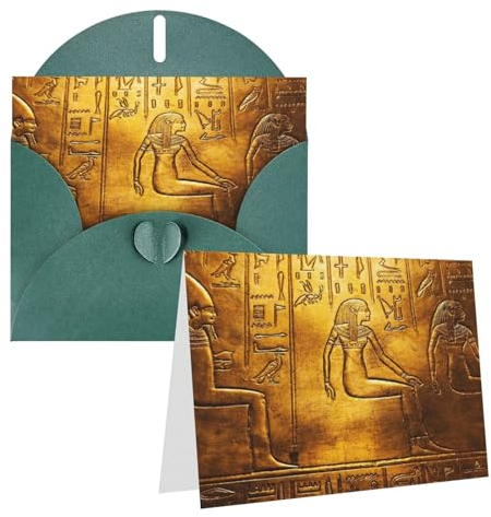 Ägypten Hieroglyphen Gedruckt Grußkarte Interne Blanko Faltkarten 6×4 Zoll Lustige Geburtstagskarten Weihnachtskarten Mit Bunte Umschläge Für Alle Anlässe