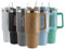 Personalised Engraved Thermal Tumbler, 40oz/1135ml Insulated Travel Cup, Large Brown Travel Coffee Mug, Customise with Any Name and Font, Stainless Steel, Straw and Handle