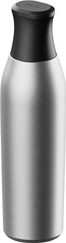 BLANCO Botella de agua, acero inoxidable, botella de acero inoxidable de doble pared aislada de 700 ml para agua del grifo con burbujas, calientes y normales​, mantiene las bebidas frías o calientes