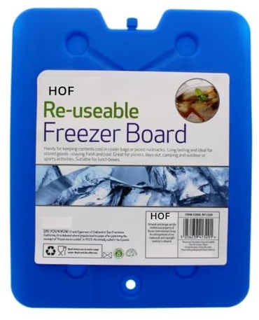 (HoF)® (Pack of 3) 800g Large Ice Freezer Block Board Ice Pack Cool Box Bag With Reusable Portable Ice Pack, Picnic, Camping Outdoor. (32x25.5x1.2cm)