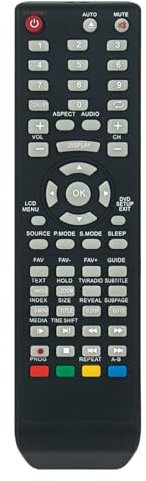 VINABTY Fernbedienung ersetzen Passend für Jay-Tech JTC TV DVB-113201 DVB63209 DVB81851 DVB-82401 DVB-82407 DVB-82407 DVB-63209 DVB-81851 DVB-81857 DVB-82151 DVB-82157