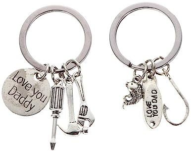 Gatuida 2St Schlüsselanhänger zum Vatertag Papa keychain geschenk in Erinnerung schlüsselanhänger mit gravur auto schlüsselanhänger Schlüsselbund Schlüsselverzierungen Taschenornament