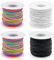 Ksvaye 4 Rollen 50m Armband Gummiband Elastisch,Elastische Schnur 1mm Elastisches Band für Armbänder, Perlen, Halskette und DIY Schmuckherstellung Handwerk