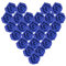 PATIKIL Rose Glitterate, 25 Pc Fiori Artificiali Teste di Rose in Schiuma Dal Look Reale con Stelo per Bouquet Nuziali Fai da Te, Decorazioni per Casa, Feste, Blu