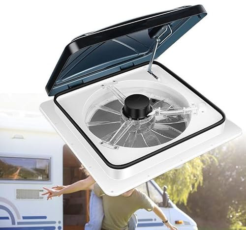 WEIMILOR Ventilateur de Toit de Camping Car,12V,24V,48V Ventilateur de Ventilation de Toit RV,Ventilation de RV Ventilateur d'extraction Réversible,Ventilateur d'échappement RV 40 * 40cm,48V