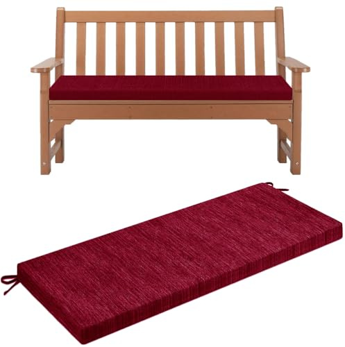 Bankauflage Outdoor, Sitzkissen Sitzauflage Sitzpolster Bank Leinenstoff, Waschbare Gartenbank Auflage Bankkissen, Abnehmbarer Bankauflagen Sitzbank Auflage Sitzauflage Gartenbank,No11,200X60X5CM