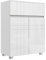 kleankin Meuble de Salle de Bain Meuble de Rangement sur Pied avec 1 tiroir, Placard et 2 Portes, étagère réglable, 60 x 30 x 80 cm, Blanc laqué