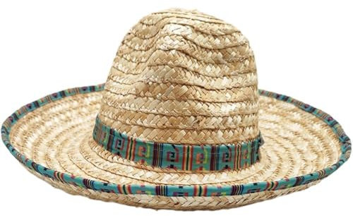Sombrero Mexicano De Paja para Adultos, Transpirable, para Playa, Senderismo, Verano, a, Tejido De Paja, para Exteriores
