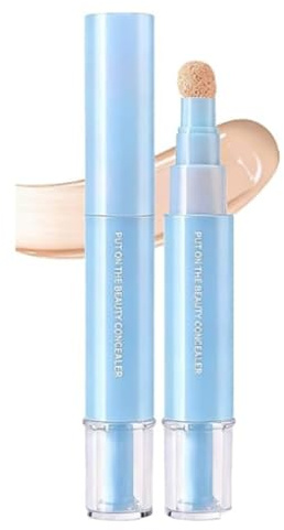 Corrector y Base de Maquillaje de Ojos de Doble Efecto, Larga Duración 24 Horas, Lápiz Corrector y Base de Maquillaje Líquida 2 en 1, Mate de Alta Cobertura, Ilumina el Rostro por Larga Duración (03#)