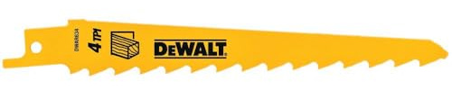 DEWALT ACCESSORIES - 5-Pk, 6-In. 3-TPI Bi-Metal Reciprocating Saw Blade