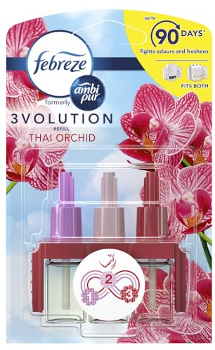 Ambi Pur 3Volution Thai Orchidee Lufterfrischer Nachfüll-Ampulle, 20 ml, 6 Stück