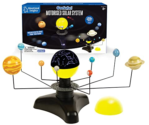 Learning Resources GeoSafari® Sonnensystem Spielzeug mit Motor & Licht, Alter 8+, leuchtendes Planetenmodell, dreht Sich & projiziert Sternenhimmel, Lernspielzeug für Kinder