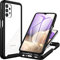 CENHUFO for Samsung Galaxy A32 5G Case Built-in Screen Protector Military Grade Shockproof Clear Cover 360° Full Body Protective Rugged Bumper Phone Case for Samsung Galaxy A32 5G 6.5 inch-Black