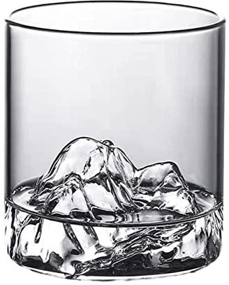 QILIXIANG Verre à vin transparent créatif japonais de montagne 200/300 ml Verre à whisky transparent pour bar fête – Verre multifonction pour bar ou fête