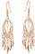 Materia Damen Ohrringe Rosegold hängend - 925 Sterling Silber orientalisch 18x65mm SO-222-Rosegold