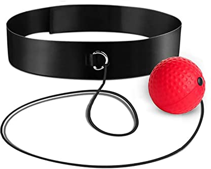Global-Daily Box-Trainingsball, Reflexball mit verstellbarem Kopfband, Reaktionsball für Training, Geschwindigkeit, für Boxtraining, gemischte Kampfsportarten, Fitness, Reaktionsfähigkeitstraining