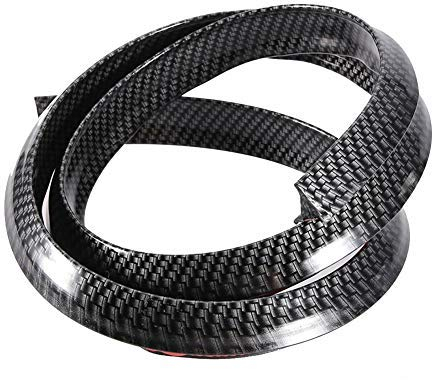 Kohlefaser Kotflügelverbreiterung, Außenkotflügel Universal Radlauf Verbreiterung Allgemeiner Gummidichtungsstreifen Auto Schutzleisten Kotflügelschoner Anti Kratz Pad Kotflügel Flare Dekor Schwarz