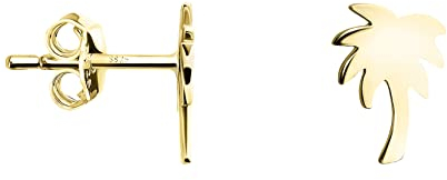 SOFIA MILANI - Damen Ohrringe 925 Silber - vergoldet/golden - Palme Ohrstecker - E1549