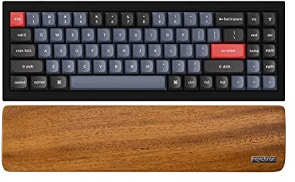 Wooden Keyboard Wrist Rest Palm Rest for Keychron Q7 / V7 / 81 Pro Custom Mechanical Keyboard 13.4 L x 3.15 W