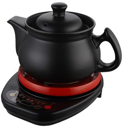 LNJZMDSS Multifunctional Household Ceramic Electric Kettle Health Pot, Ceramic Hot Pot Chinese Medicine Pot Automatic Herbal Medicine Cooker,2L