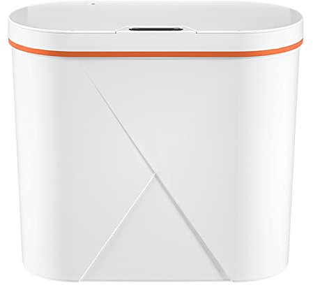 KASFDBMO Für automatischen Mülleimer mit Deckel, duftender Mülleimer, Weiß