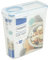 Addis Clip Tight Cereal Food Storage Container 3.7 Litre Tall Rectangle With Easy Pour Lid and Locking Clips, Airtight Bpa Free, Clear Transparent