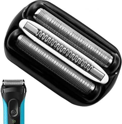 32 B Scherköpfe Kompatibel mit Braun Rasierer Herren 3 Series Ersatzscherkopf, Elektrischer Scherkopf kompatibel mit Braun Series 3, 32B mit Präzisionstrimmer für Series 3 Elektrorasierer Herren