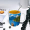 YOIUE Funny Coffee Mug - 11Oz Cups 330ml - Colored Mug Cup - Gift for Birthday,Work,Office,Lake Ashi and Mount Fuji Japan.,White Printed Coffee Cupgift
