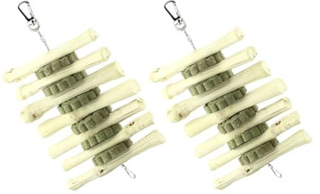 Milisten Lot De 2 Brochettes De Gâteau Dherbe pour Hamsters Fournitures pour Animaux De Compagnie Sucre