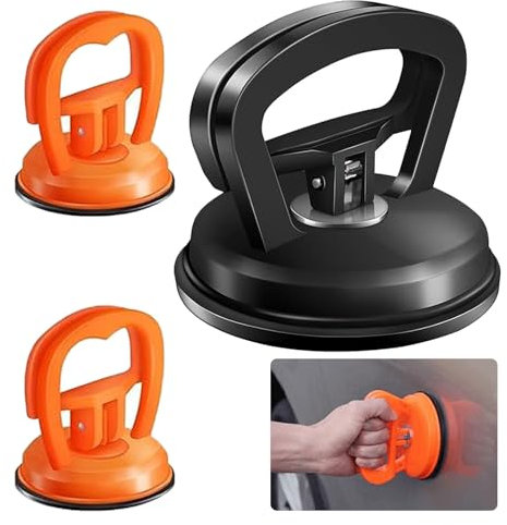 svpfuo 3 Piezas Ventosas para Coche, Ventosas, Ventosas para Cristal, Herramienta para Levantar Vidrio, Azulejo, Tabla Mármol, Ventosa para Reparar Abolladuras Coche, Ventosa Abolladuras Coche