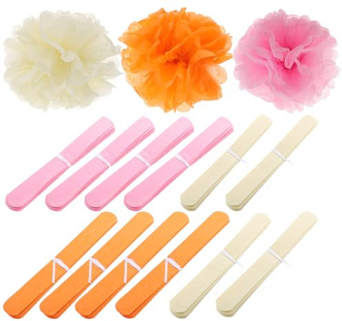 TOKIDNY 15stücke Teiliges Papier Pom Poms Rosa Orange Und Hängende Blumenbälle Für Hochzeiten Geburtstagsfeiern Und Valentinstagsdekorationen