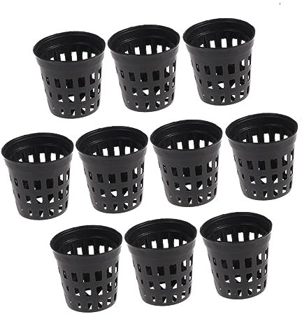 BESPORTBLE 10St Wasser Gras Topf Herzstück des Vogelkäfigs Teich nackter Wurzelkorb Aquatic Plant Water Plant Pflanztopf für Wasserpflanzen Wassergras kultivieren Topf Black